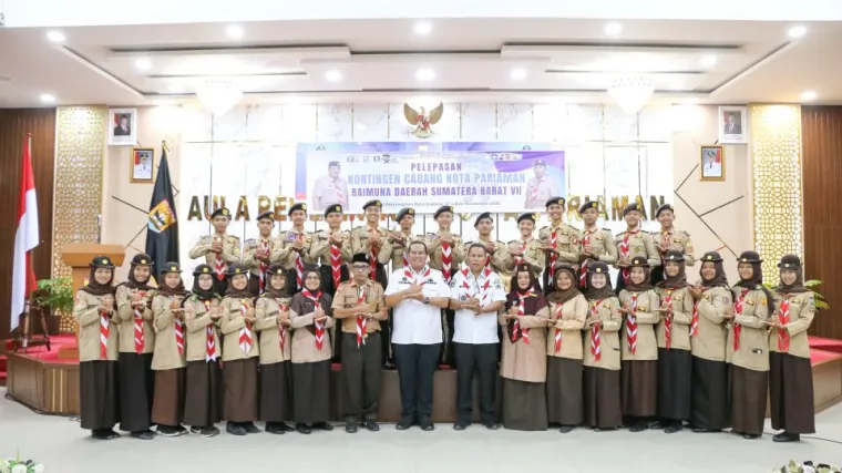 Kwarcab 16 Pramuka Kota Pariaman Ikuti Reimuna Daerah Sumbar VII di Bumi Perkemahan Batu Gadang Kota Padang