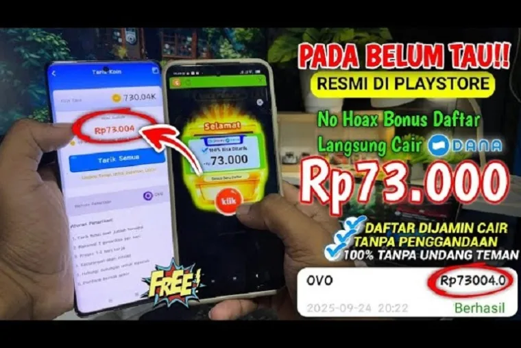 Ilustrasi aplikasi penghasil Uang 2025. (Foto: kanal Youtube @caradapatuangterbaru)