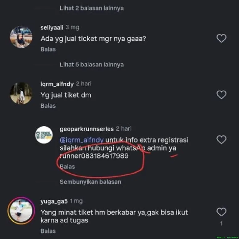 Akun bodong MGR 2025. (Foto: Ist)