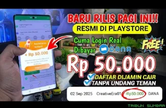 Ilustrasi aplikasi penghasil saldo DANA Gratis 2025. (Foto: kanal Youtube @caradapatuangterbaru)