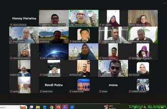 Rapat via Zoom. (Foto: Ist(