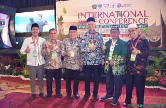 Wakil Wali Kota Padang, Maigus Nasir menghadiri International Waqf Conference 2025 di Truntum Hotel Padang yang diikuti lebih dari 1.000 peserta dari dalam dan luar negeri. (Foto: Ist)