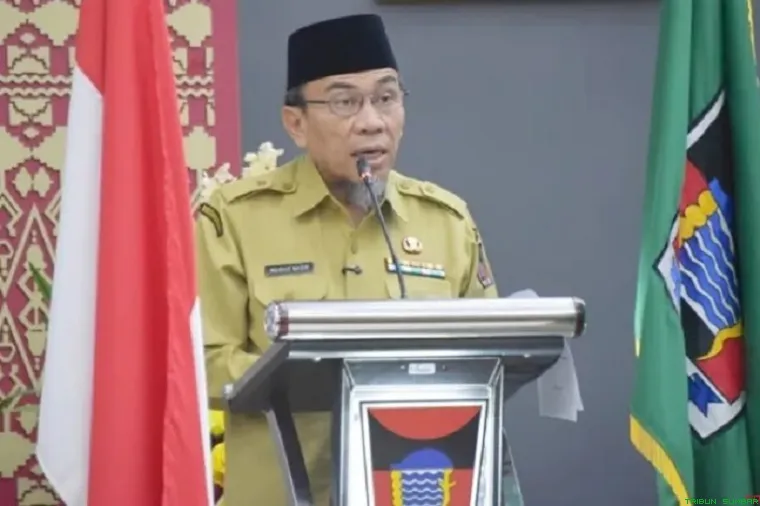 Rapat paripurna penyampaian Laporan Keterangan Pertanggungjawaban (LKPJ) Tahun Anggaran 2025 di ruang sidang utama DPRD Kota Padang, Senin (9/3/2026). (Foto: Ist)
