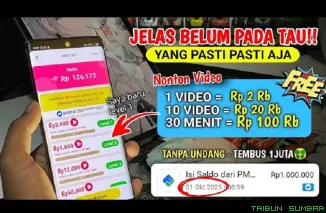 Ilustrasi Aplikasi Penghasil Uang Terbaru. (Foto: Kanal youtube @PenuhinDompet)