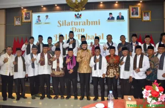 Wali Kota Padang Fadly Amran menghadiri Halal Bihalal Keluarga Besar Solok Saiyo Sakato (S3) Sumbar di Auditorium Gubernur Sumbar. (Foto: Ist)