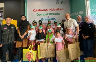 Program "Warnai Karyamu, Berbagi Perlengkapan Sekolah" yang digelar Gramedia. (Foto: Ist)