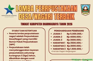 Pemkab Dhamasraya Gelar lomba Perpustakaan Nagari, Hadiah Puluhan Juta Menanti