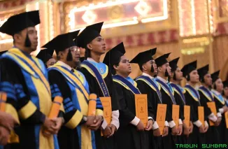 Acara Wisuda Periode II Tahun Akademik 2025/2026 di UPI Convention Center, Padang, Kamis (21/5/2026). (Foto: Ist)