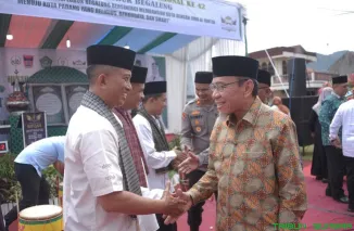 Wakil Wali Kota Padang Maigus Nasir menghadiri MTQ Nasional ke-42 Kecamatan Lubuk Begalung di Pampangan Nan XX, Sabtu (16/5/2026). (Foto: Ist)