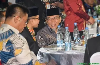 Wakil Wali Kota Padang Maigus Nasir menghadiri Gala Dinner International Minangkabau Literacy Festival (IMLF) ke-4 dan Peringatan 100 Tahun Jam Gadang di Balai Kota Bukittinggi, Rabu (3/6/2026). (Foto: Ist)