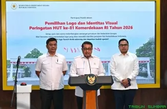 Peluncuran jajak pendapat pemilihan logo HUT ke-81 Kemerdekaan RI yang melibatkan partisipasi masyarakat luas, dengan lima karya terbaik desainer grafis profesional mengusung tema "Indonesia Berdaulat, Adil, dan Makmur". (Foto: Ist)