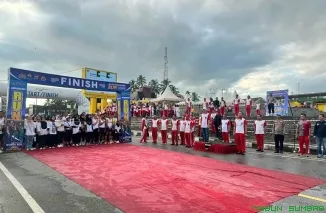 Suasana kegiatan Road to Police Women Run 5K yang digelar di RTH Padang Aro, Kabupaten Solok Selatan, Minggu (21/6/2026). (Foto: Ist)