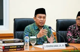 Mohammad Dawam, menyampaikan pandangannya menjelang penetapan anggota Komisi Informasi Pusat periode 2026--2030. (Foto: redaksi)
