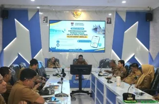 Suasana Rapat Koordinasi Percepatan Implementasi Digitalisasi Bantuan Sosial yang dihadiri oleh Staf Ahli Wali Kota dan jajaran Dinas Sosial Kota Padang, Senin, (29/6/2026). (Foto: Ist)