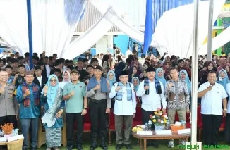 Wakil Wali Kota Padang Maigus Nasir menghadiri Pentas Seni Gelar Bakat Siswa (Galaksi) Spentwosix SMPN 26 Padang, Rabu (3/6/2026). (Foto: Ist)