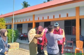 Suasana pembukaan Masa Pengenalan Lingkungan Sekolah (MPLS) Tahun Ajaran 2026/2027 di SMP Negeri 1 Lubuk Alung, Kabupaten Padang Pariaman, Senin (13/7/2026). (Foto: Ist)