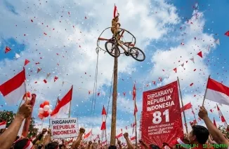 Suasana meriah Gebyar Merdeka memeriahkan HUT ke-81 Kemerdekaan RI di Lapangan Babakan Takrif, Pabuaran, Sukamakmur, Kabupaten Bogor, Selasa (18/8/2026). (Foto: Ist)