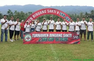 Pembukaan turnamen Sultan Alif Baloen (SAB) CUP I 2026 di Lapangan Binuang Sakti, Nagari Pasar Pakan Rabaa, Kecamatan KPGD, Solok Selatan, Rabu (23/9/2026). (Foto: Ist)