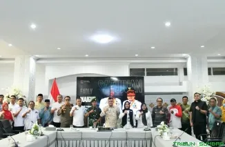 Sekda Kota Padang Raju Minropa mewakili Wali Kota Padang mengikuti peluncuran Program Kampung Redam secara daring dari Gedung Putih, Rabu (30/9/2026). (Foto: Ist)
