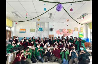 BEM FKG Unand gelar edukasi di dua SMPN mitra tentang gigi dan mulut. (dok) 