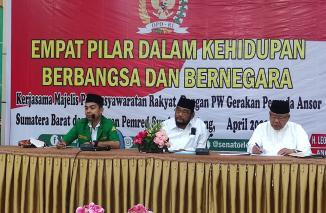 Empat  Pilar Kebangsaan DPD RI, GP Ansor dan JPS bahas NII dan Sumbar Intoleran, Jumat 29 April 2022. (dok) 