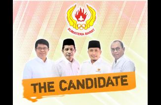 Ini bakal Caketum KONI Sumbar (ki-ka), Hargianto, Syafrizal, Hamdanus dan Rommy, mennanti kehandalan sang sutradaranya. (desaind by gusrik) 