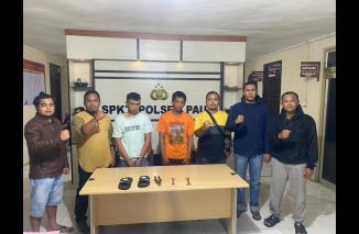 Dua tersangka pencurian disikat Polsek Pauh, sukseskan operasi sikat singgalang 2022, Jumat 19 Agustus 2022? (dok/ck) 