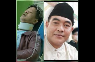 M Zuhrizul (kanan) desak Polisi proses penegakan hukum terduga pengeroyokan Dt Hendra (kiri) di Bonjol, Sabtu 27 Agustis 2022. (sis) 