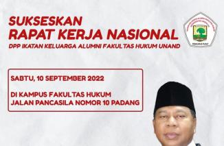 IKA FH UNAND gelar Rakernas di Kampus Merah jalan Pancasila Padang, Sabtu 10 September 2022. Cateettt Gaesss... (dok) 