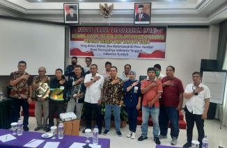 Direktorat Intelkam Polda Sumbar bersama. mediadan KIP serta. Bawaslu teriakan Pemilu2024 kondusif, No Hoaks, Rabu 7 September 2022. (ndo) 