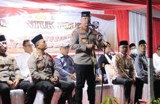 Irjen Pol Teddy Minahasa  Kunker ke Mentawai hadiri doa bersama. lintas agama, Selasa 6 September 2022 di halaman Mapolres Mentawai. (ck) 
