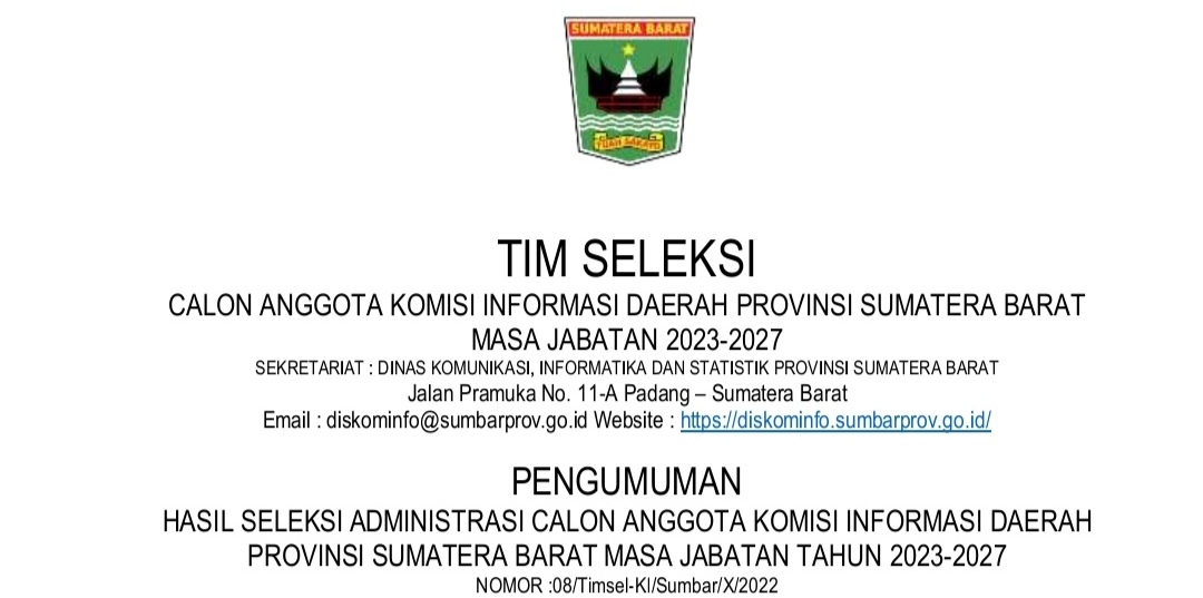 40 Nama Lolos CAT Online ke 2 Seleksi KI Sumbar