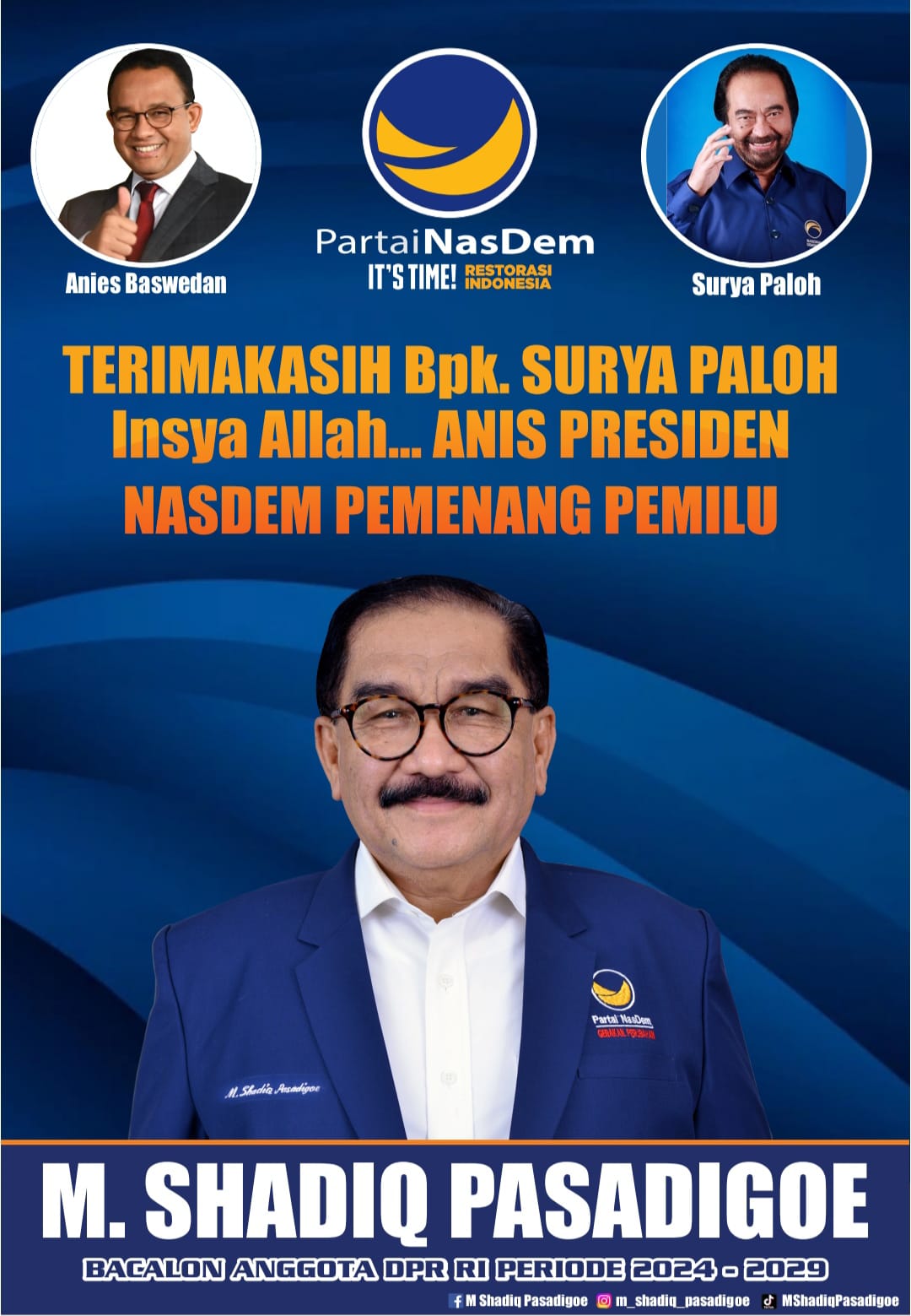 Shadiq Pasadique diharapkan banyak orang menjadi Anggota DPR RI pada Pemililu 2024. (dok) 
