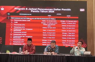 Komisioner KPU Yuzalmon beberkan potensi pemilih pemilu 2024 dan jumlah TPS pada pemilu tersebut, Sabtu 11/2-2023. Anda harus tahu.(dok) 