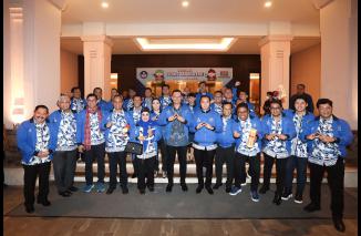 AHY kumpulkan 54 Anggota Fraksi Partai Demokrat DPR RI, pas setahun jelang Pemilu, Selasa 14/2-2023 di Hotel Sultan Jakarta. (bakomstra)