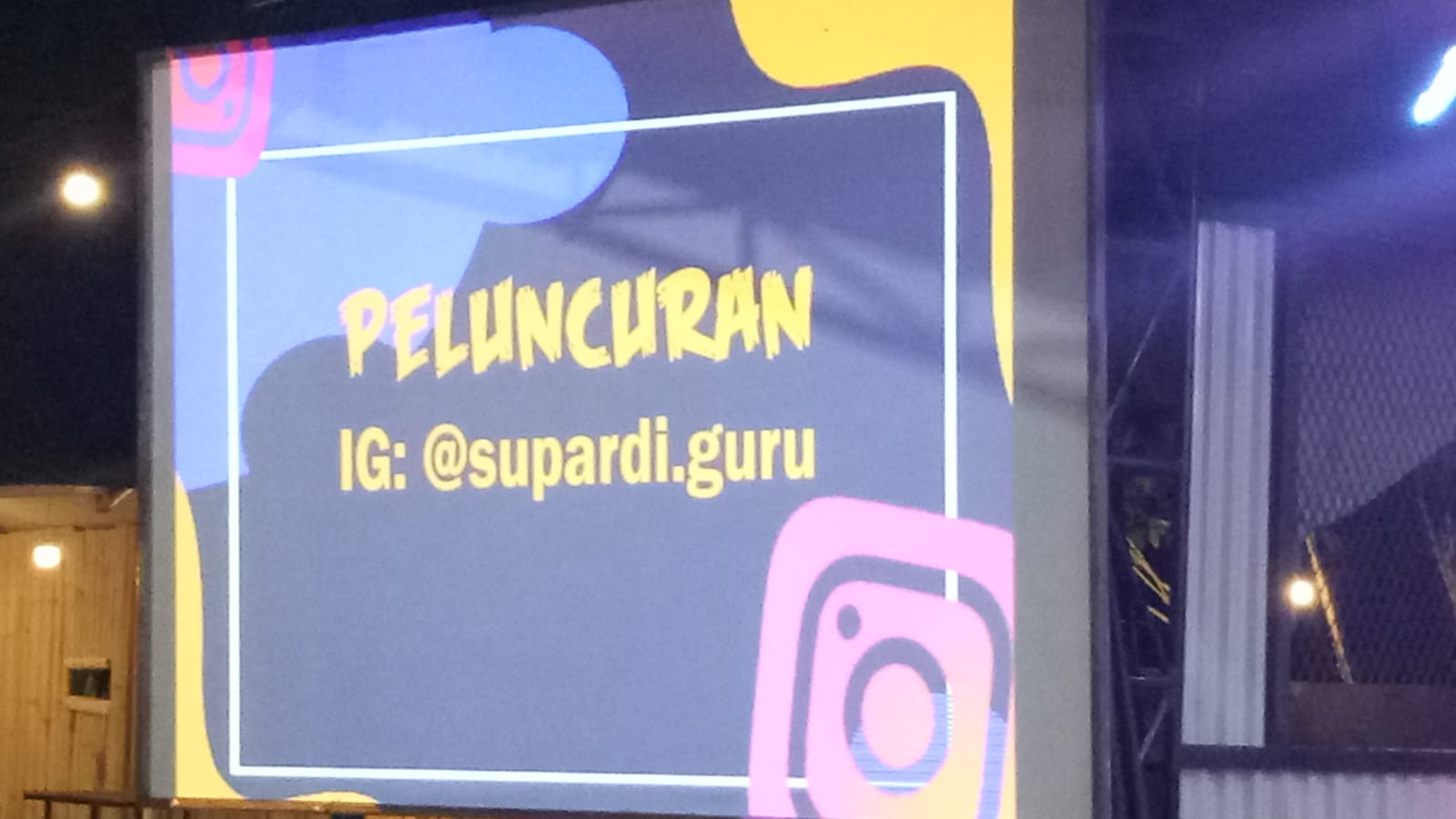 Bukti Supardi tida tetlrpisahkan demgan pendidikan, Minggu 5 Maret 2023 luncurkan IG @supardi.guru. (sis)