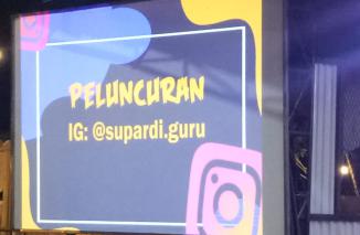 Bukti Supardi tida tetlrpisahkan demgan pendidikan, Minggu 5 Maret 2023 luncurkan IG @supardi.guru. (sis) 