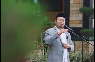 Haji Rahmat Saleh beri tausyiah kepada peserta I'tikaf di Masjid Arrahman Adzkia, Minggu 16/4-2023. (col) 
