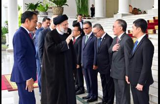 Kunjungan pertama Presiden Sayyed Ebrahim Raisi ke Indonesia disambut langsung oleh Presiden Joko Widodo di Istana Bogor Provinsi Jawa Barat, pada Selasa, (23/5-2023). (Sumber : Istimewa) 