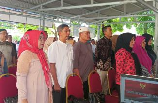 Pihak kelurahan bersama LPM Kelurahan Kampung Lapai, menggelar Rembuk Stunting di Taman Edukasi Kelurahan Kampung Lapai, Jumat (26/5/2023). (Sumber : Istimewa) 