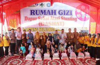 Pembukaan Rumah Gizi DASHAT di Lapangan PAUH Amanah, Wisma Indah II, Kampung Lapai, Selasa (6/6/2023). (Sumber : Istimewa) 