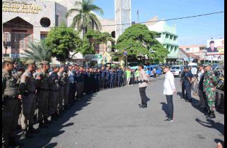Pemko Padang gelar apel gabungan untuk penertiban PKL di sekitar Pasar Raya dan Permindo. (Sumber : Istimewa)