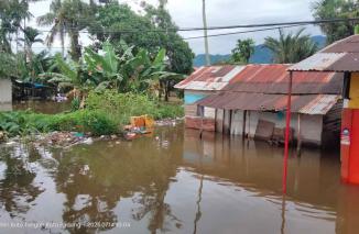 Ini lokasi Warga di Batipuh Panjang direndam banjir pasca hujan lebat awet di Padang. (Sumber : Istimewa)