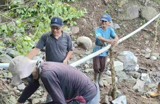 Program Pipanisasi yang masih berjalan di Agam, menjelang HUT RI ke 78, 14 Rumah 15 Kepala Keluarga kembali menikmati Air Bersih. (Sumber : Istimewa)