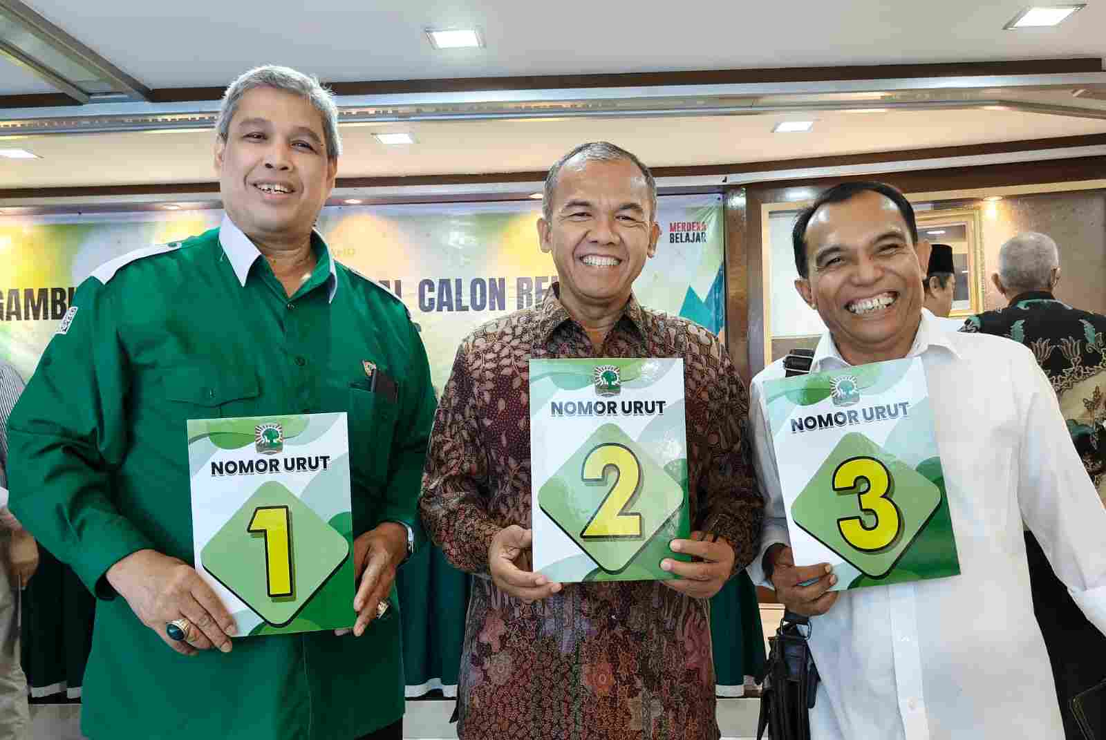 Pengambilan nomor urut Pemilihan Rektor Unand. (Sumber : Ist)