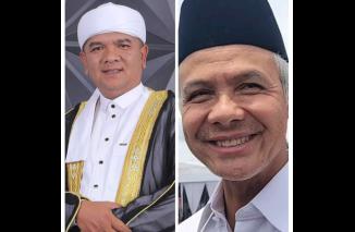 Milenial Sumbar Basamo Ganjar, kali ini dukungan datang dari Ketua Pondok Pesantren se Sumbar, Ustazd Akmal Hadi. (Sumber : Ist)