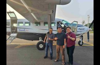 Caleg dari Partai Solidaritas Indonesia (PSI), Dedy Bachtiar pulang kampung, alumni SMA Don Boco (DB) Padang. (/ist)
