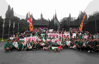 Mahasiswa Universitas Andalas (Unand) menggelar Aksi Damai Bela Palestina.(/ist)