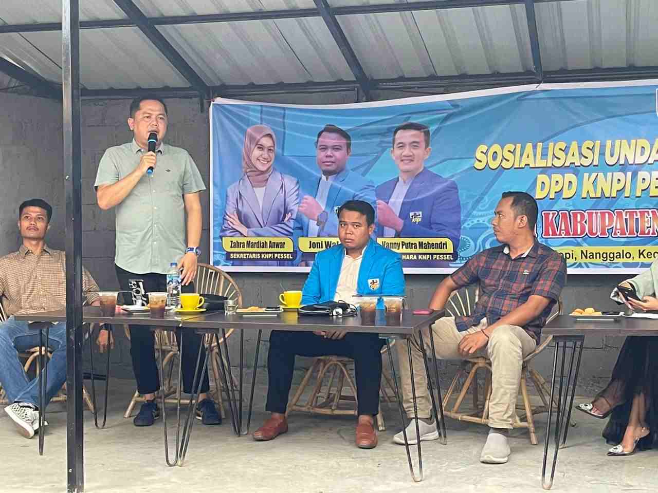 DPD KNPI Kabupaten Pesisir Selatan melaksanakan kegiatan Sosialisasi Undang-undang Kepemudaan di Nanggalo Kecamatan Koto XI Tarusan. (/ist)