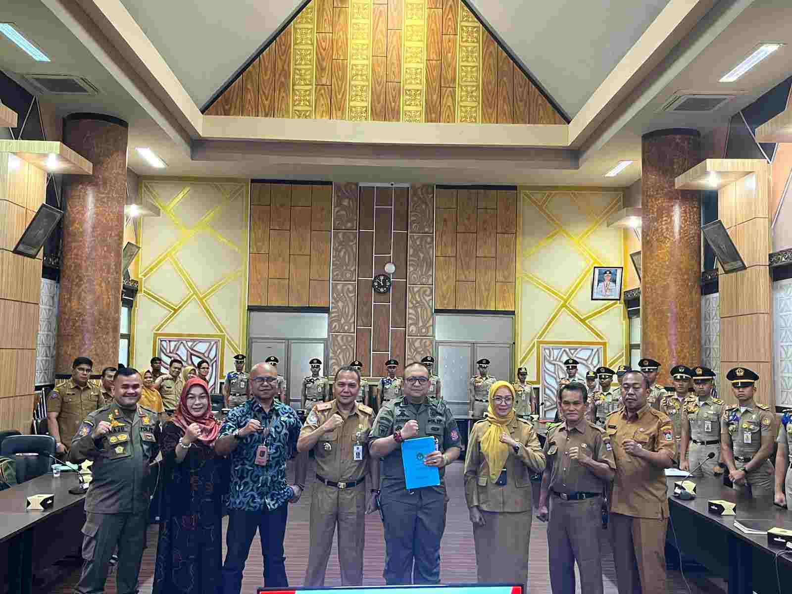 Pemko Padang menerima kunjungan dari sejumlah pejabat IPDN Kampus Sumatera Barat Sumbar, Senin (27/11/2023). (/ist)